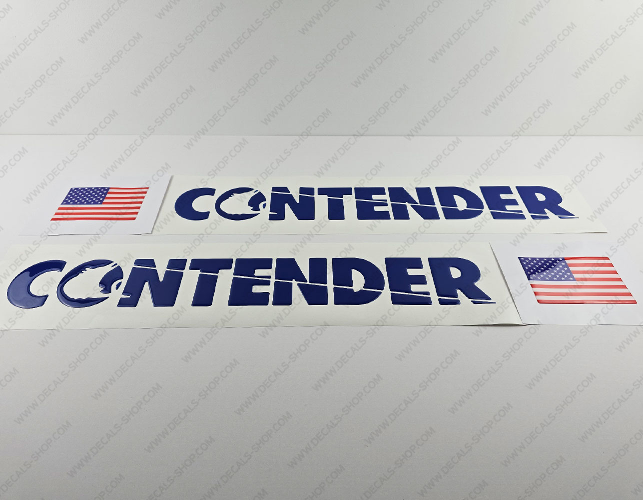 Contender Boat Logo Raised Domed 3D Decals 32