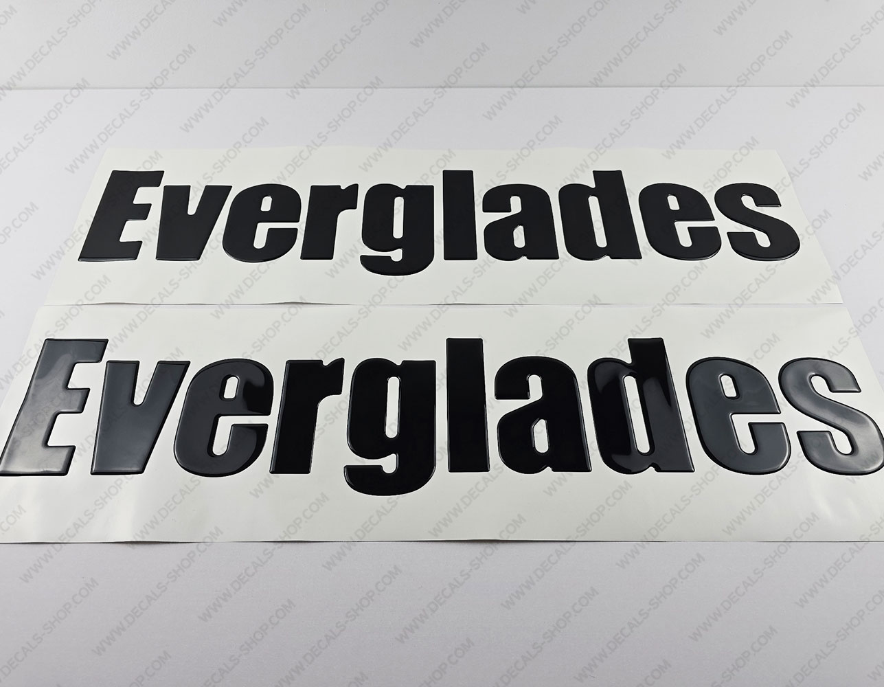 Everglades Boat Logo Raised Domed 3D Decals 28