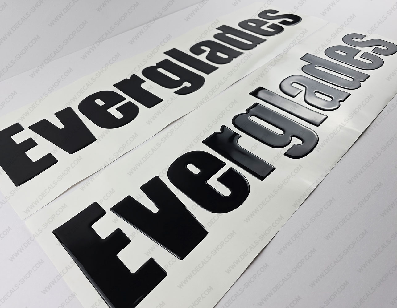 Everglades Boat Logo Raised Domed 3D Decals 28