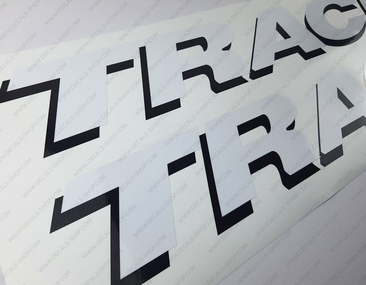 Bass Tracker Boat Lettering Decals Set of 2 x 40