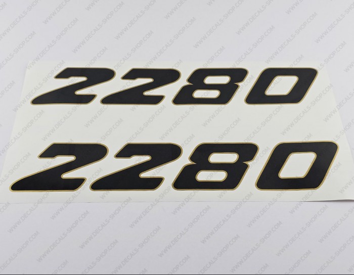 Century Boat 2280 Logo Gold Decals Set of 2 x 16.75"