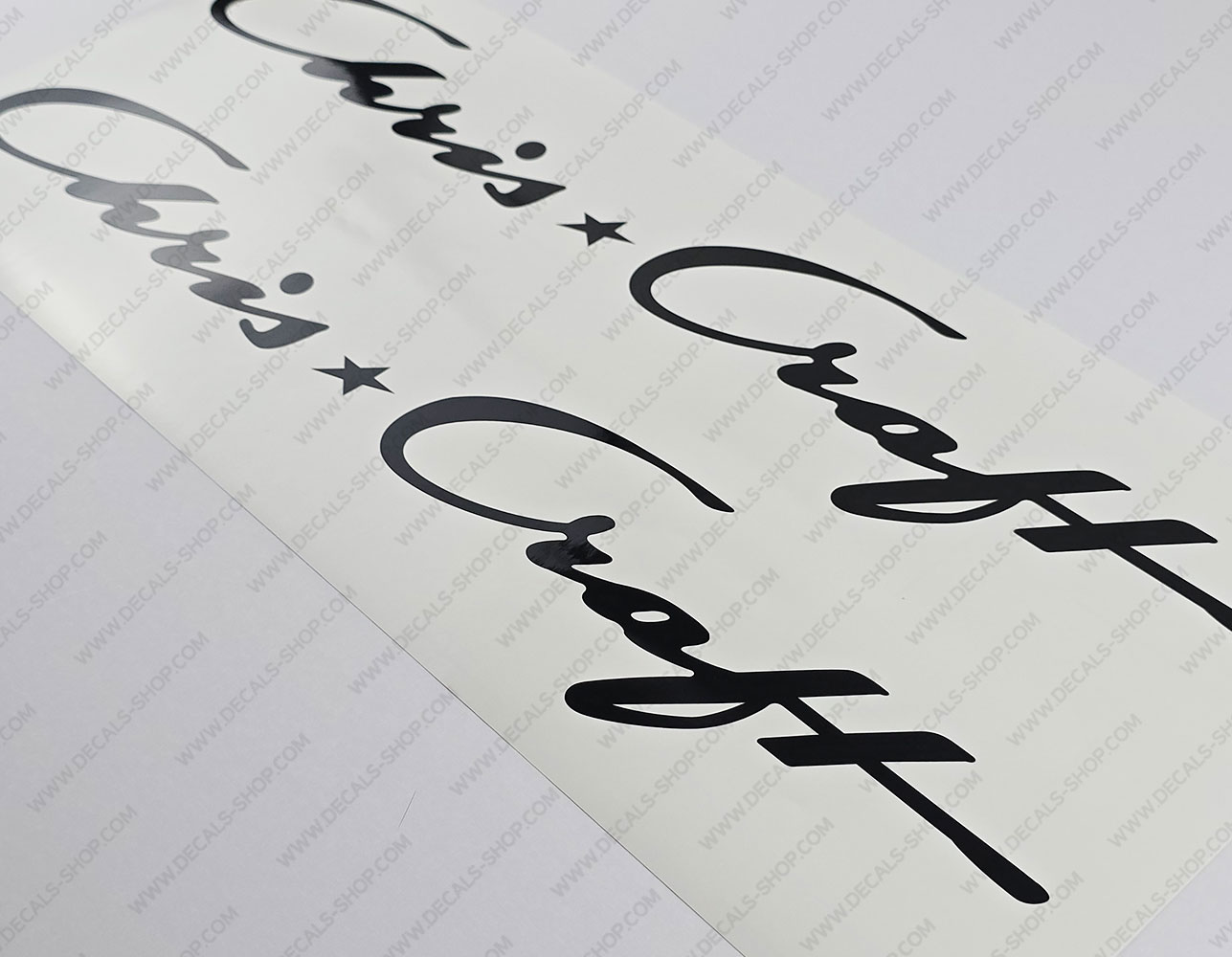 Chris Craft Boat Logo Black Decals Set of 2
