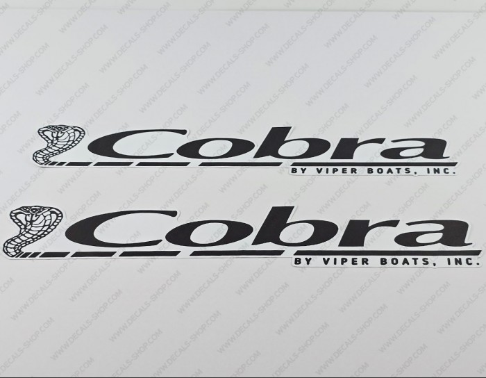 Cobra by Viper Boats Logo Decals Set of 2 x 19" Cobra by Viper Boats Logo Decals Set of 2 x 19"