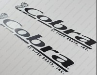 Cobra by Viper Boats Logo Decals Set of 2 x 19"