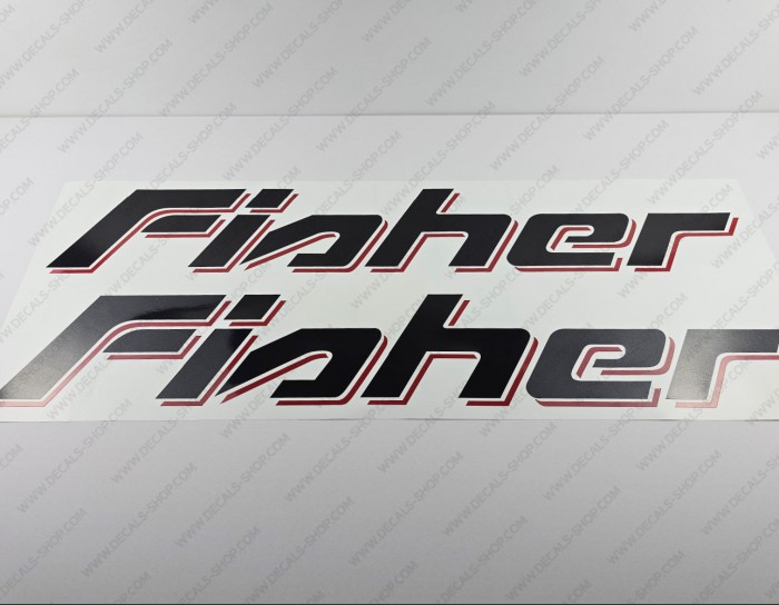 Fisher Boat Logo Decal Set of 2 x 36"