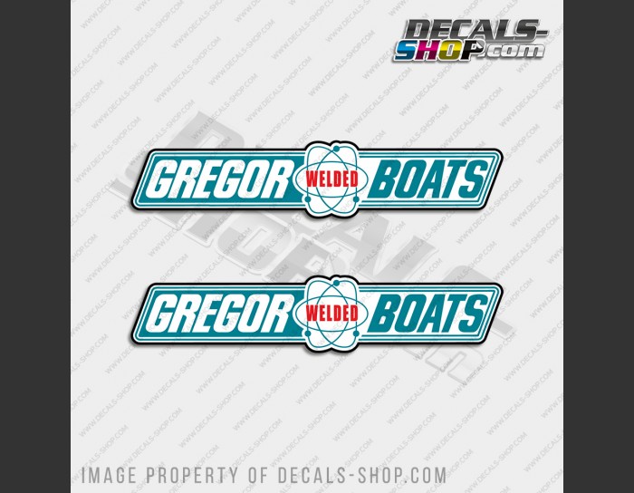 Gregor Boat Logo V1 Decals Set of 2 x 12"