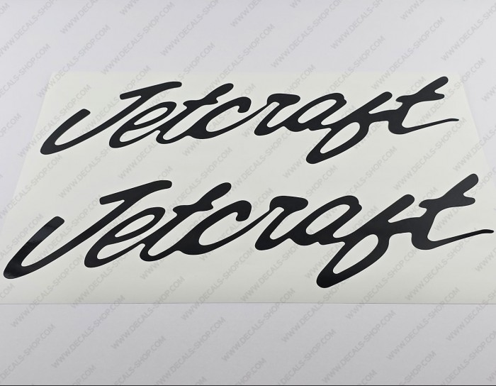 Jetcraft Boat Logo Decal Set of 2 x 19"