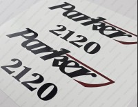 Parker 2120 Boat Logo Decal Set of 2 x 9"