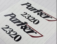 Parker 2320 Boat Logo Decal Set of 2 x 9"