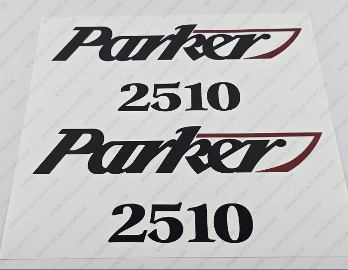 Parker 2510 Boat Logo Decal Set of 2 x 9"