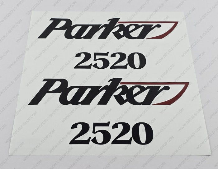 Parker 2520 Boat Logo Decal Set of 2 x 9"
