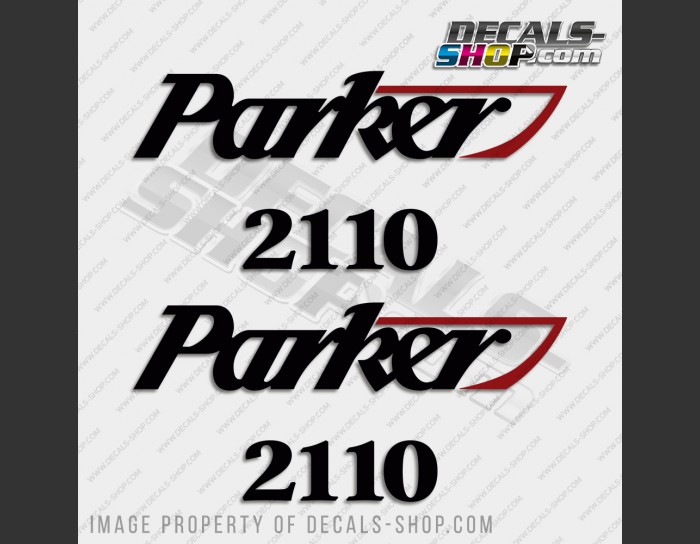Parker 2110 Boat Logo Decal Set of 2 x 9"
