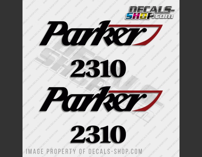 Parker 2310 Boat Logo Decal Set of 2 x 9"