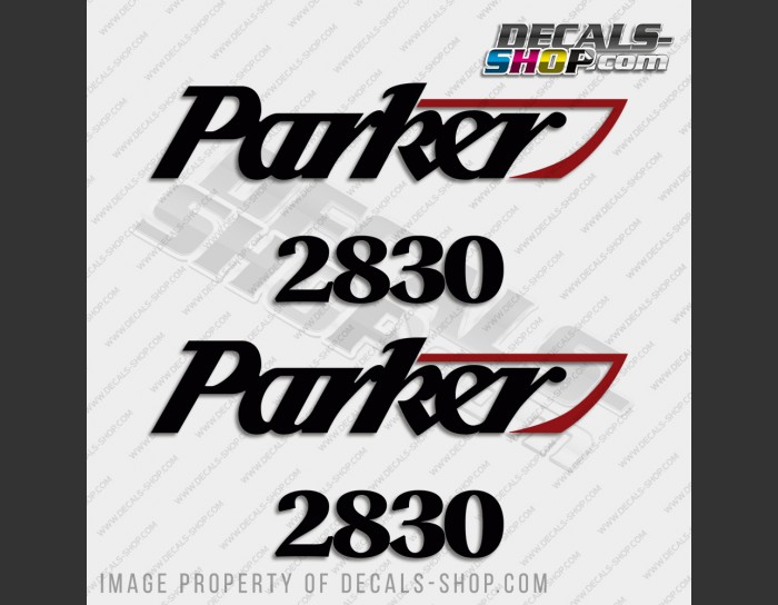 Parker 2830 Boat Logo Decal Set of 2 x 9"