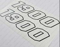 Pathfinder 1900 Boat Center Console Black Decals 9" x 2" 2pcs.
