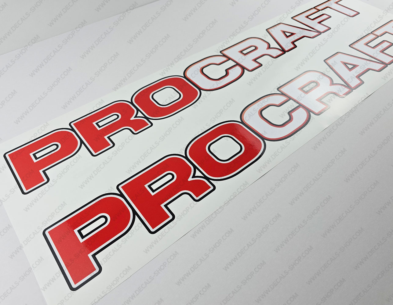 ProCraft Boat Logo Red Decal Set of 2 x 31.25