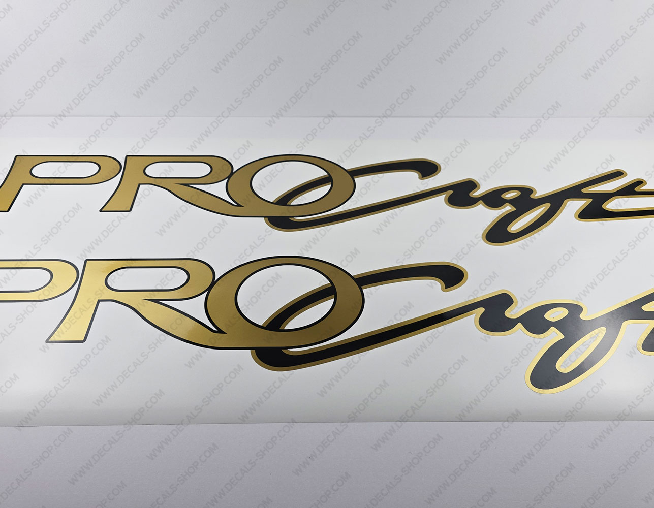 ProCraft Tracker Marine Boat Logo Gold Decal Set of 2