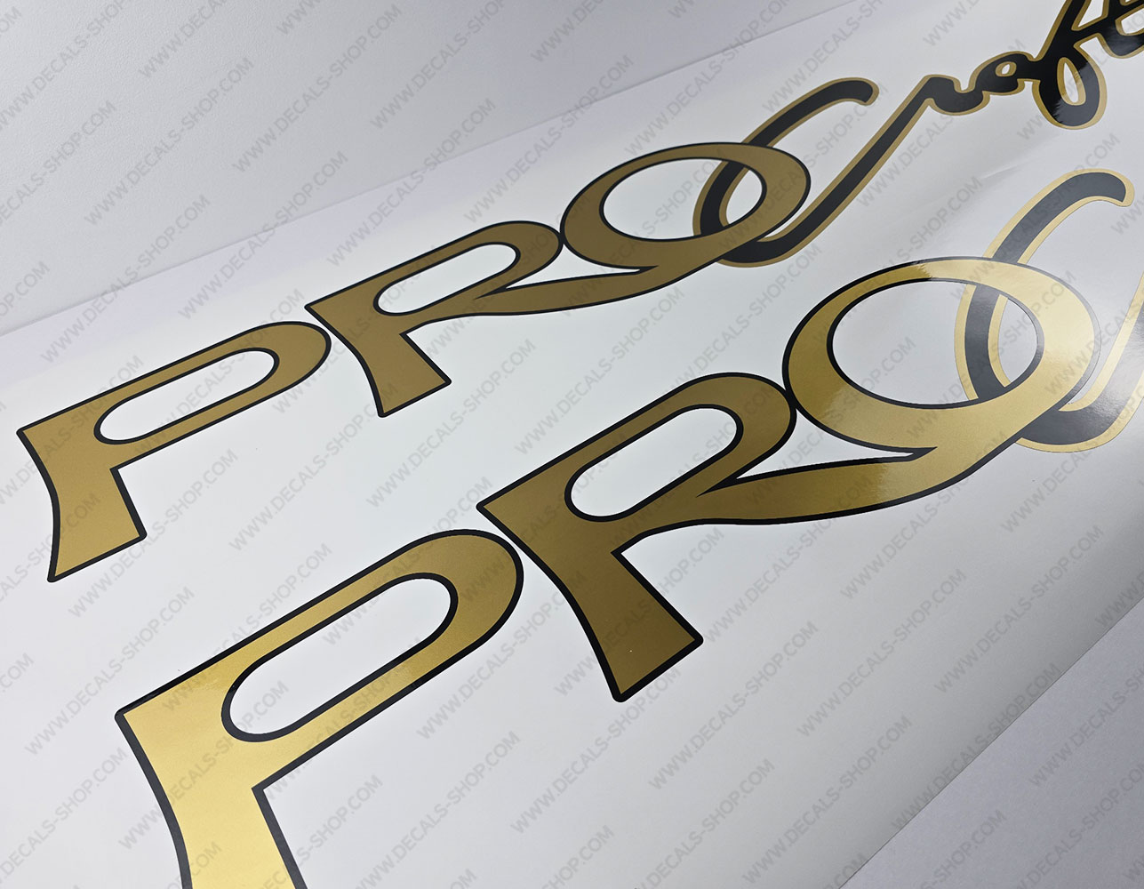 ProCraft Tracker Marine Boat Logo Gold Decal Set of 2
