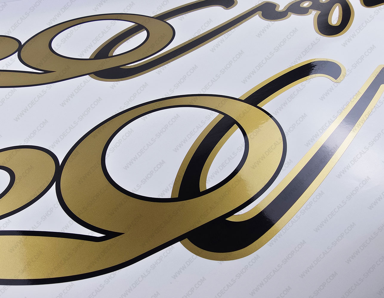 ProCraft Tracker Marine Boat Logo Gold Decal Set of 2