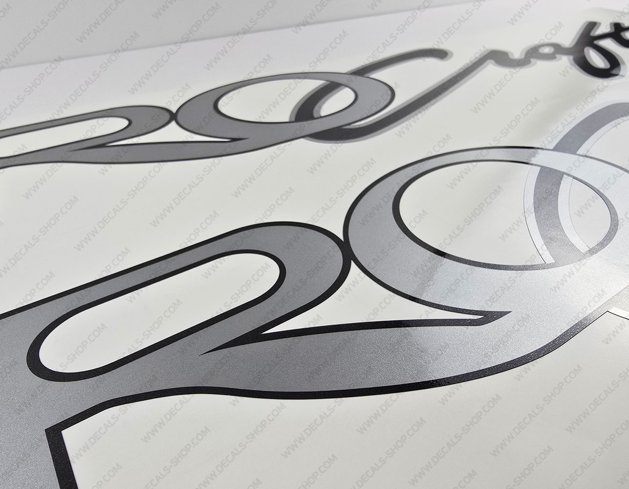 ProCraft Tracker Marine Boat Logo Silver Decal Set of 2