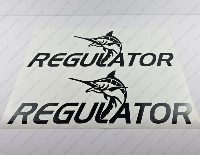 Regulator Boat Logo Decal Set of 2 x 24"