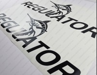 Regulator Boat Logo Decal Set of 2 x 24"