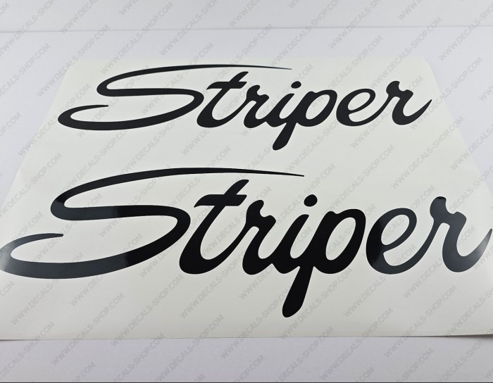 Seaswirl Striper Boat Logo Decal Set of 2