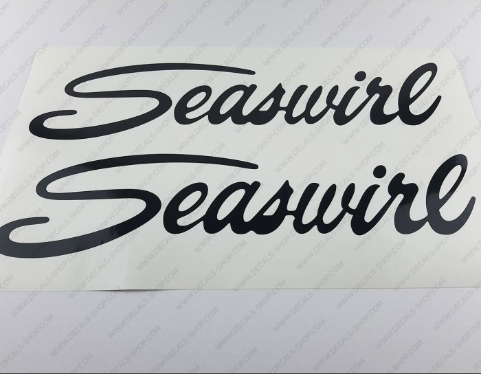 Seaswirl Boat Logo Decal Set of 2