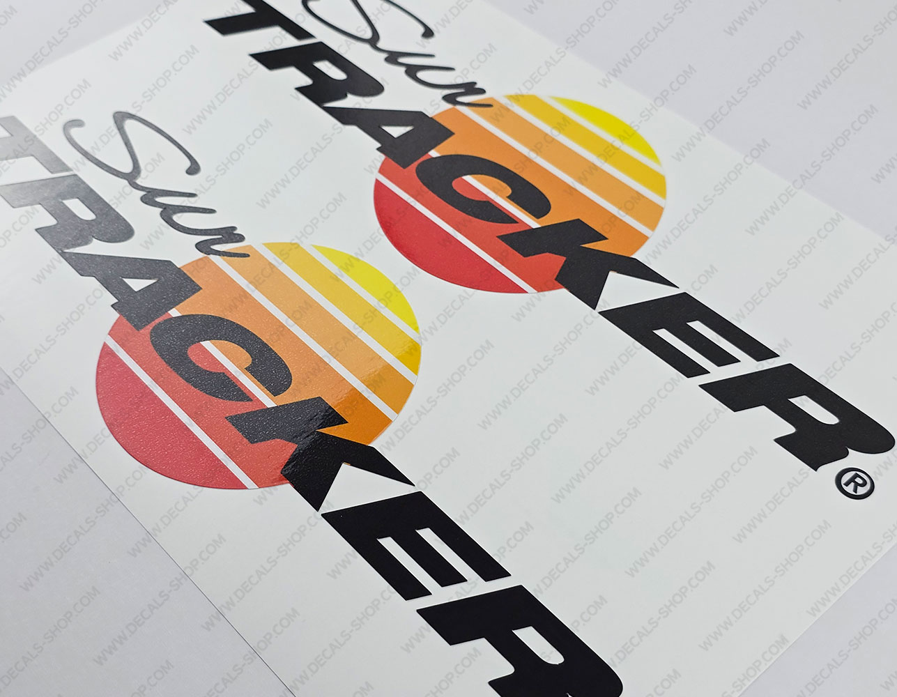 Sun Tracker Boat Logo Decal Set of 2