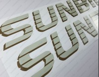 Sunbird Boat Logo Decal Set of 2 x 36.5"