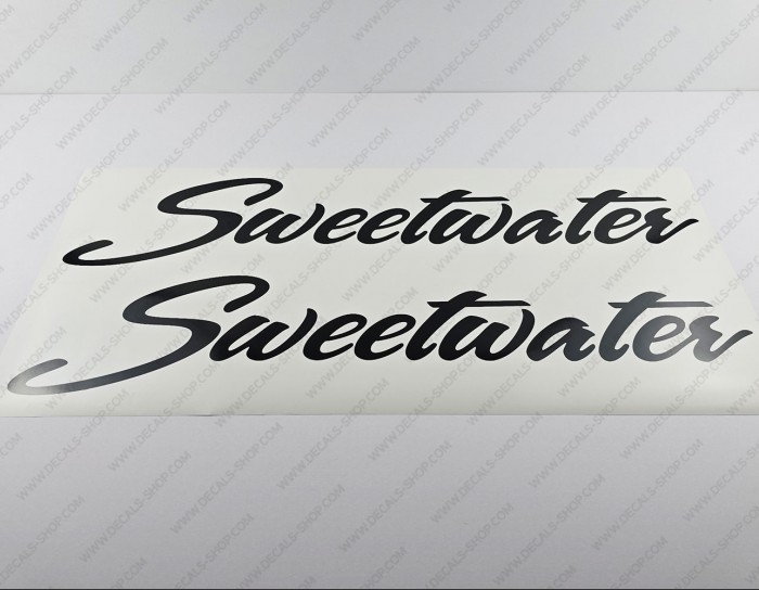 Sweetwater Pontoon Boat Logo Decal Set of 2 x 30.5" Sweetwater Pontoon Boat Logo Decal Set of 2 x 30.5"