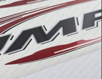Triumph 190 Bay Boat 2005 Logo Red/Silver Decals Set of 2 x 39"
