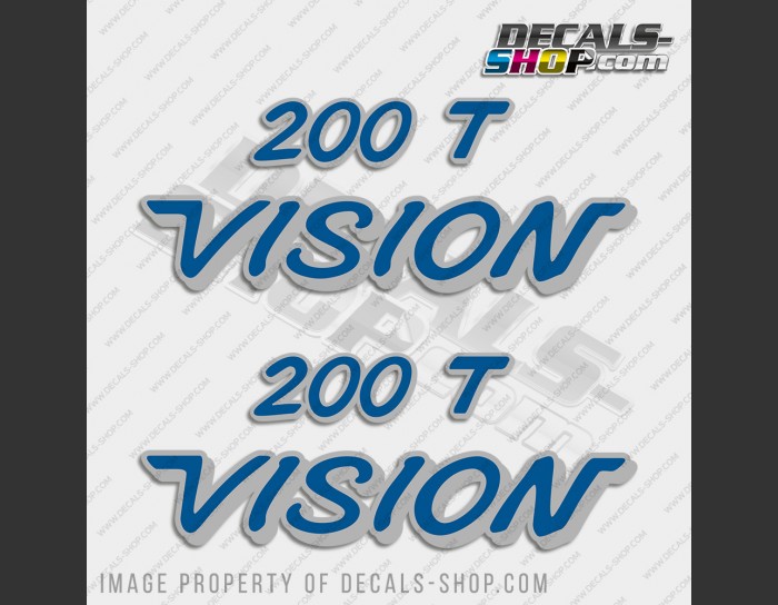 Vision Boat 200T Logo Decal Set of 2 x 15" Vision Boat 200T Logo Decal Set of 2 x 15"