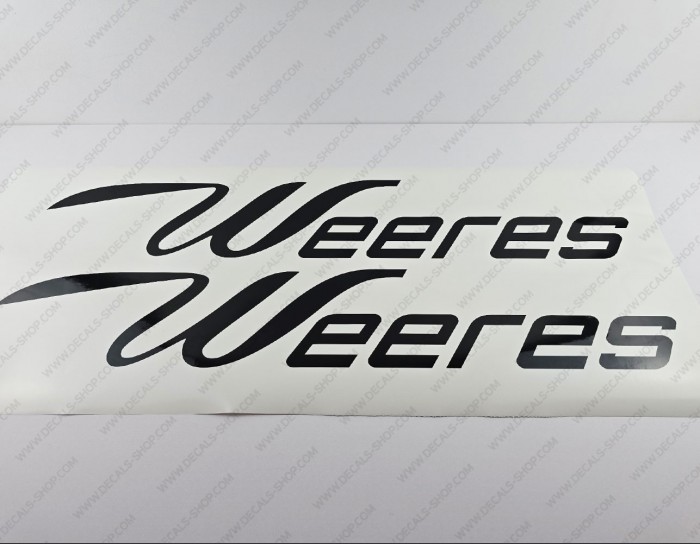 Weeres Pontoon Boat Logo Decal 33.5" x 6" 2pcs. Weeres Pontoon Boat Logo Decal 33.5" x 6" 2pcs.