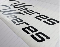 Weeres Pontoon Boat Logo Decal 33.5" x 6" 2pcs.