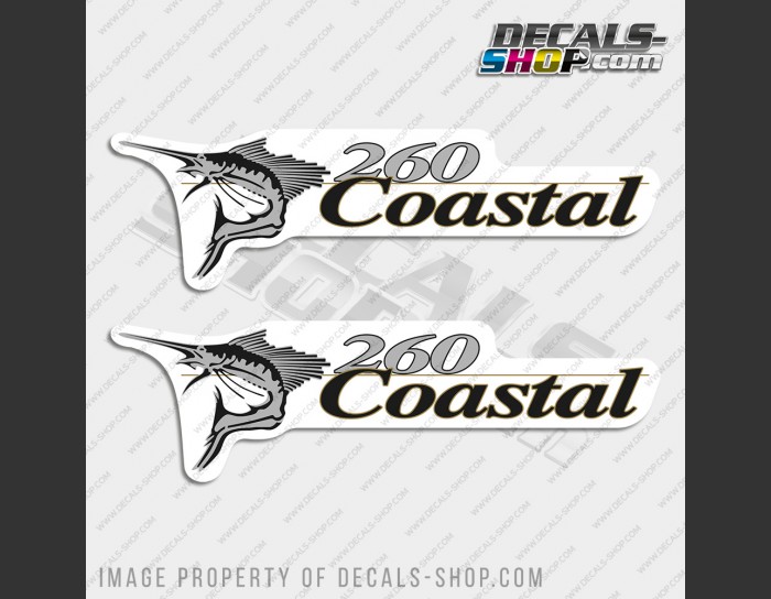 Wellcraft 260 Coastal Boat Decal Set of 2 x 16.25"