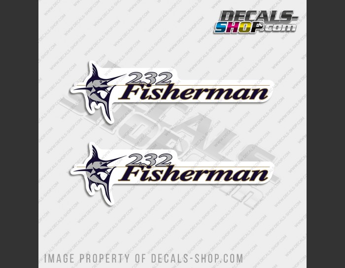 Wellcraft 232 Fisherman Boat Decal Set of 2 x 13.5"