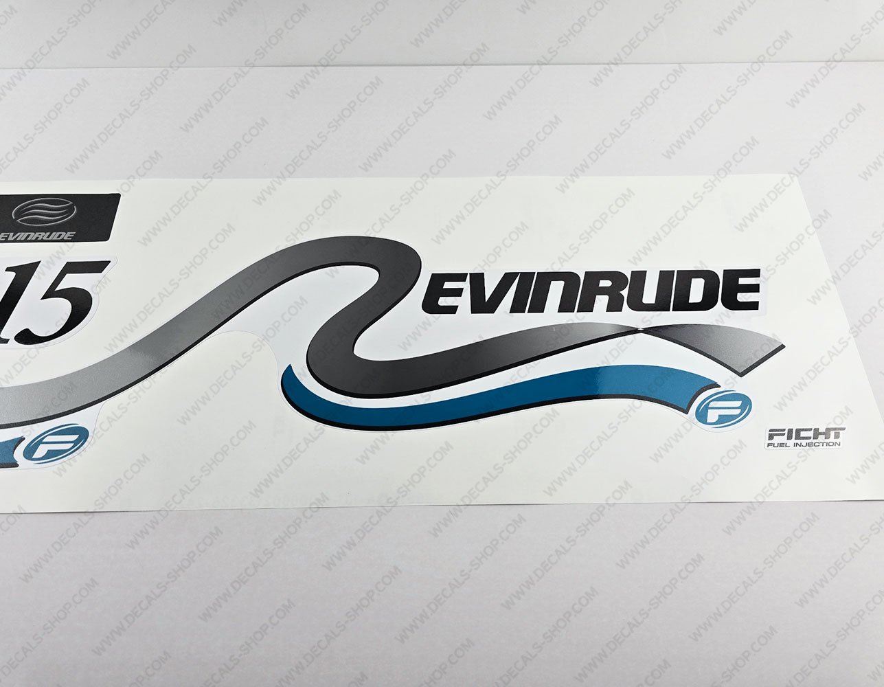 Fuel Injection Sticker Evinrude 115HP Ficht Fuel Injection 1999-2000 White Cowl Outboard Decal Kit