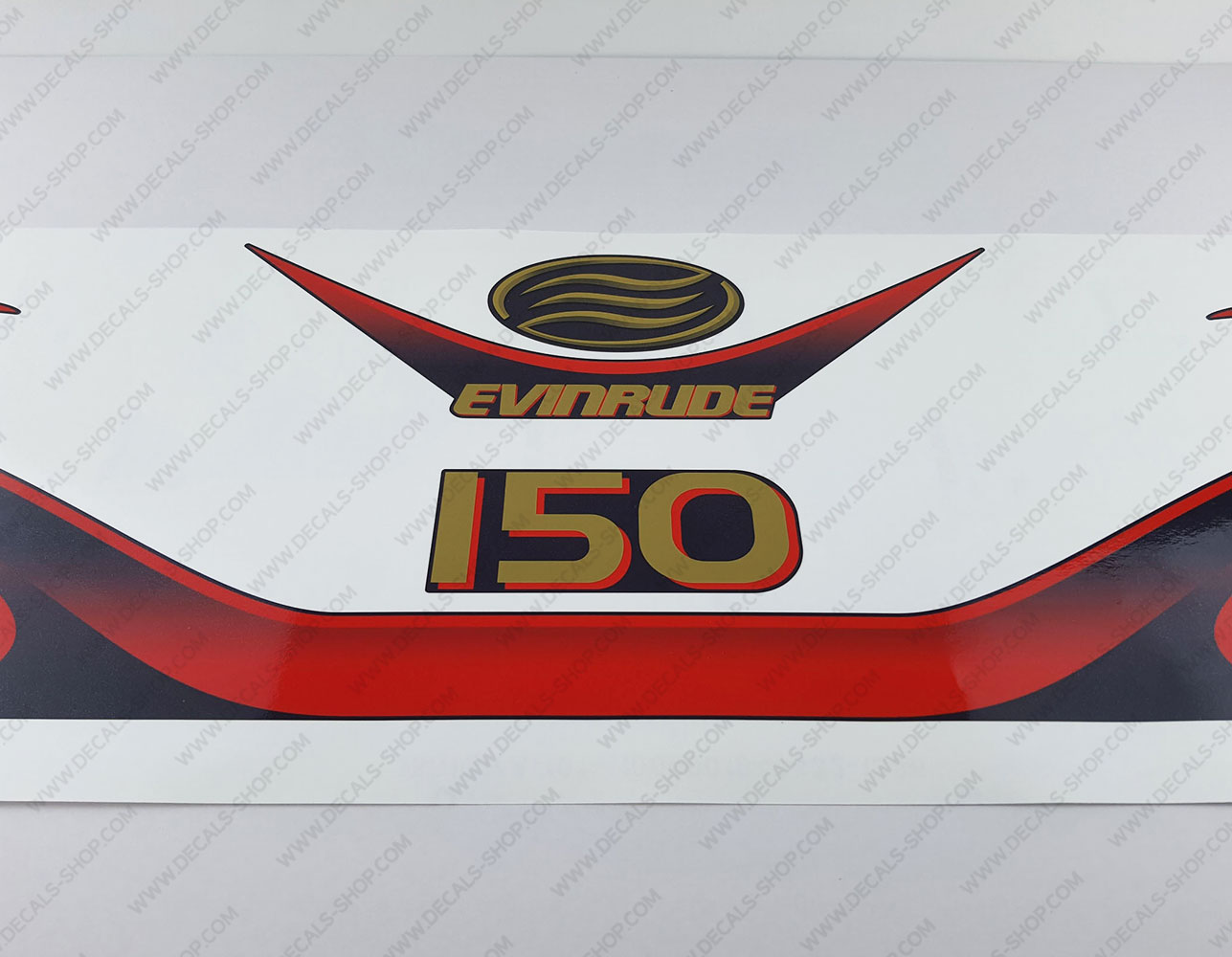Evinrude 150HP Ficht RAM Injection 2001 Blue Cowl Outboard Decal Kit