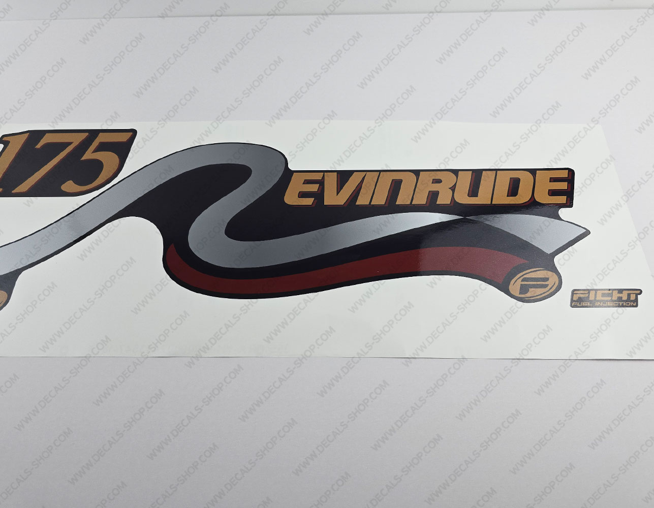 Fuel Injection Sticker Evinrude 175HP Ficht Fuel Injection 1999-2000 Blue Cowl Outboard Decal Kit