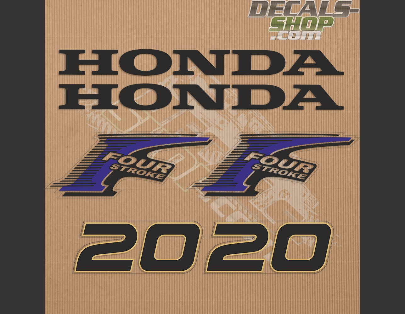 Honda 20HP New Style Outboard Decal Kit