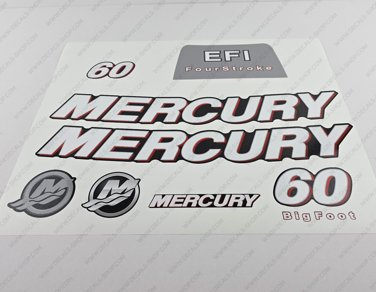 Mercury 30HP Four Stroke EFI 2006-2012 Set Outboard Decal Kit